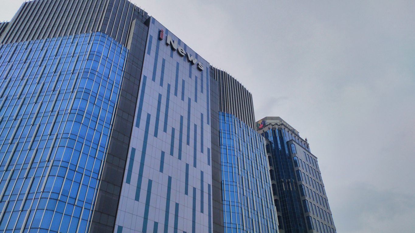 the i news building belongs to the mnc group, the largest media company in southeast asia. location in Jakarta, Indonesia. November 1, 2022